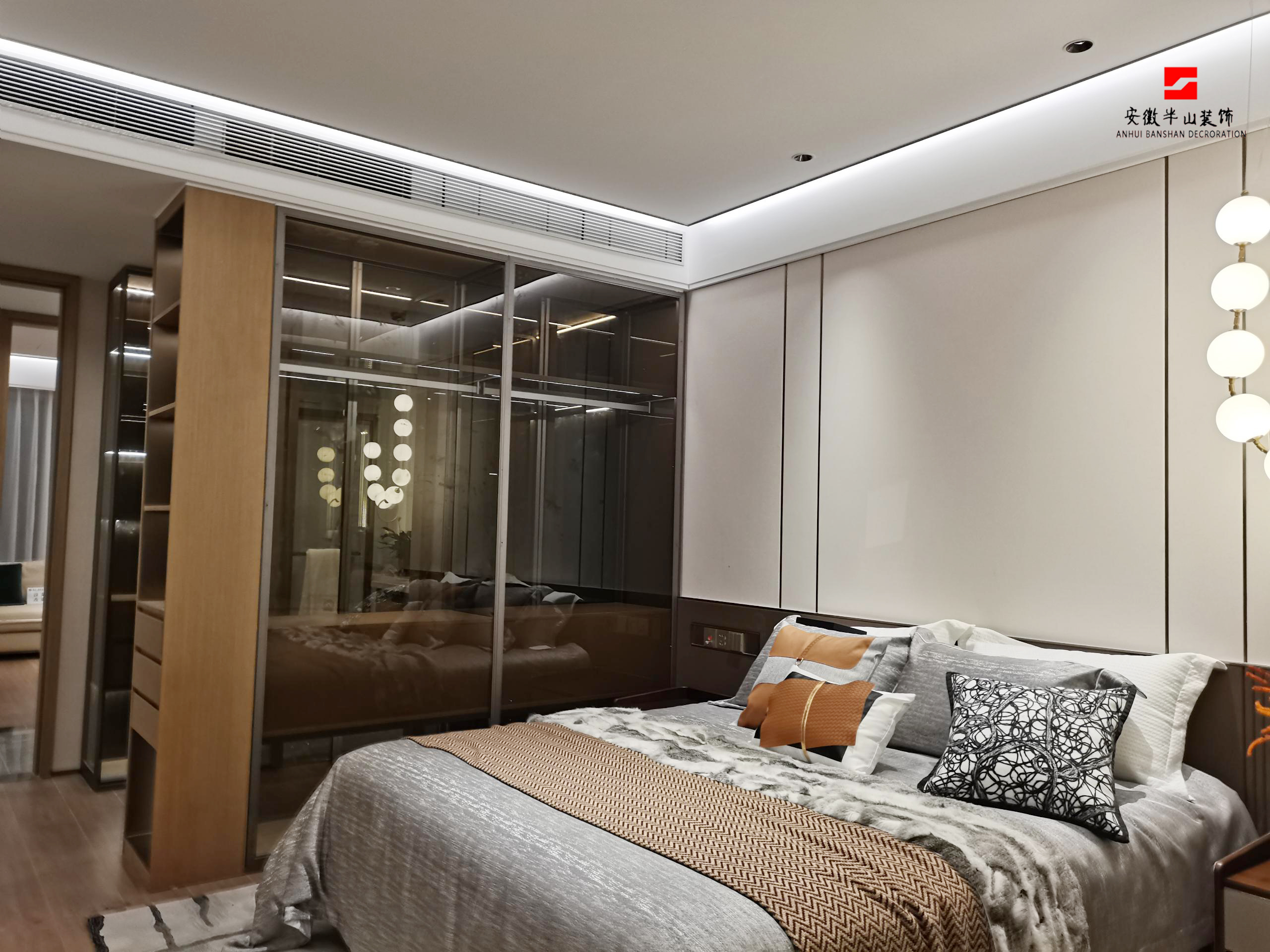 淮北.华松.蘭墅香汐B户型轻奢风样板间装饰工程(图9)