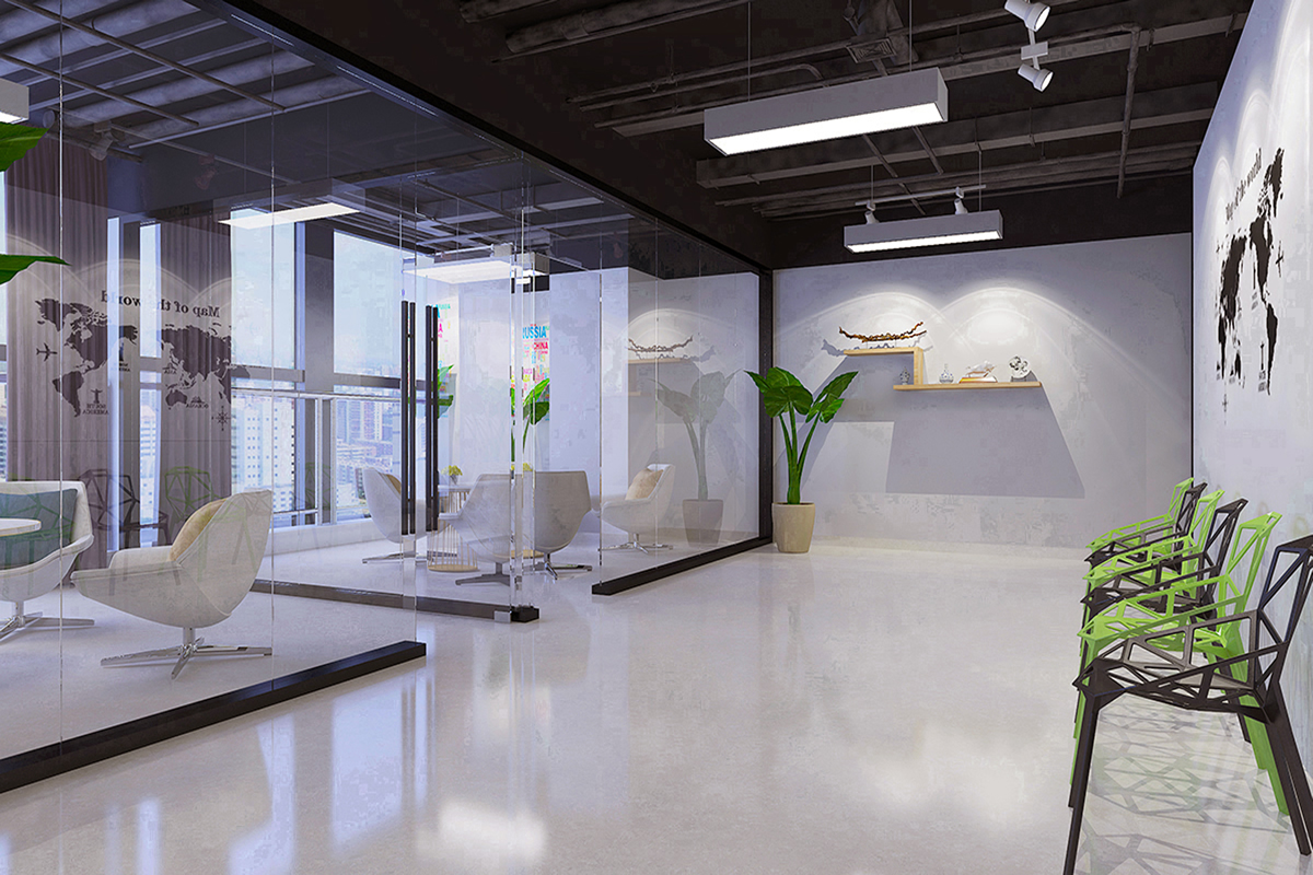 安徽国科2500平工业风办公空间装修项目(图1)