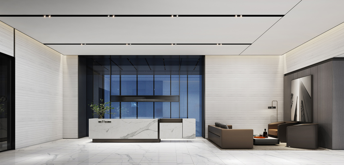 安徽永昌新材料3400平极简风办公楼装修(图1) 安徽永昌新材料3400平极简风办公楼装修(图1)