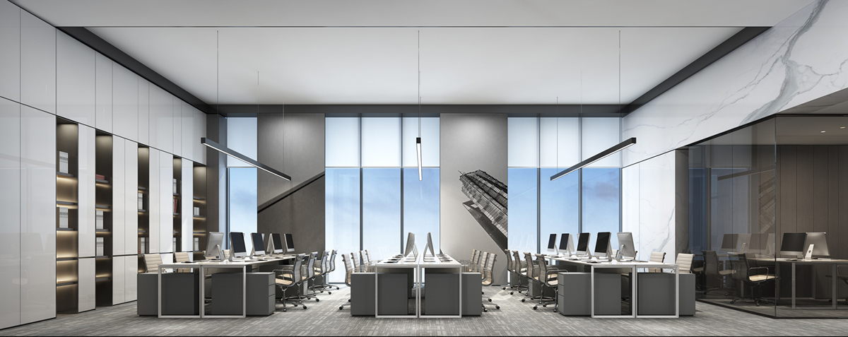 安徽永昌新材料3400平极简风办公楼装修(图4) 安徽永昌新材料3400平极简风办公楼装修(图4)