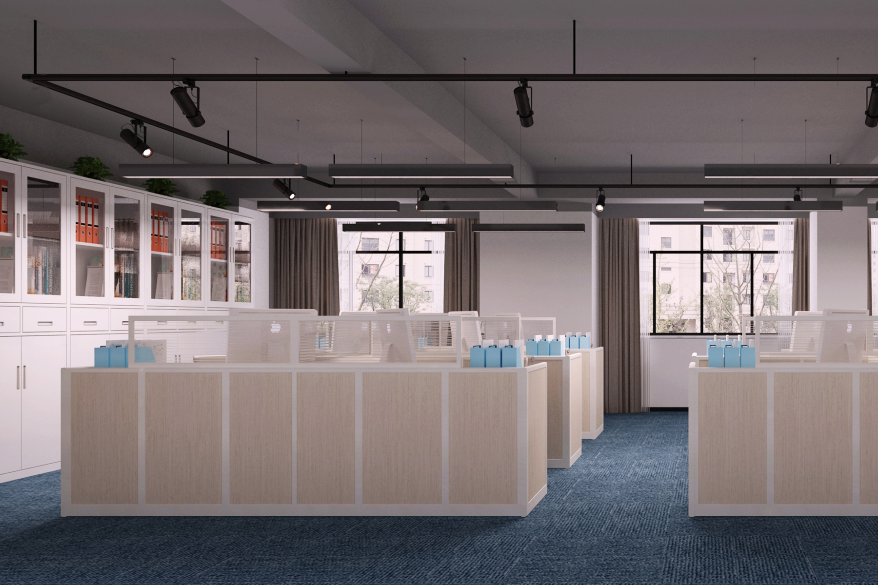 合肥办公楼装修设计公司案例｜华新智能停车5000㎡现代简约风格改造(图9)