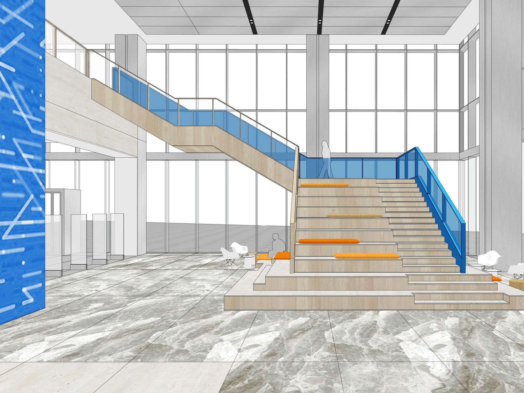 淮北金融科技3000平方办公楼装修设计项目(图2)