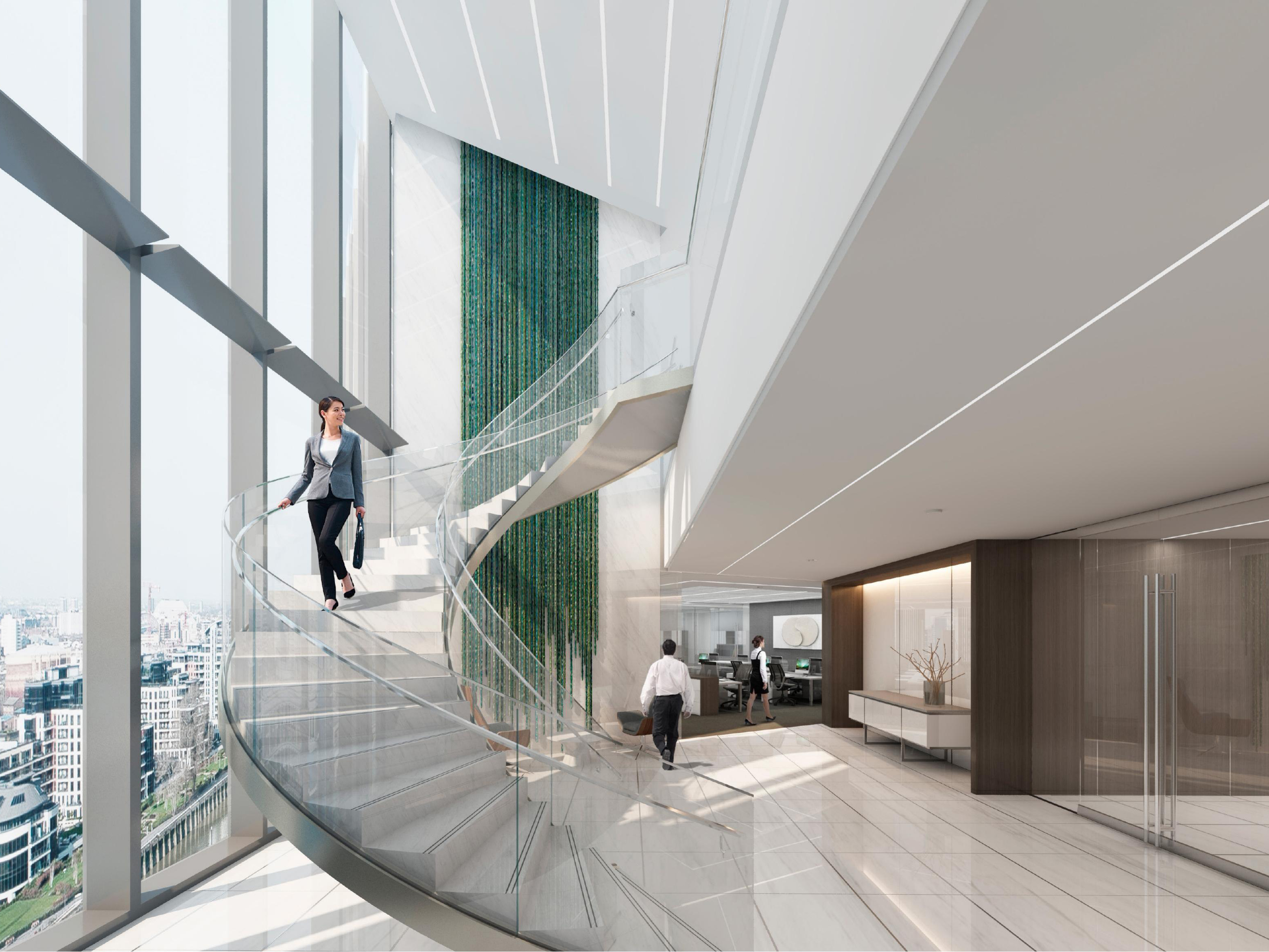 淮北银行3000平方现代简约风办公楼装修项目(图1)