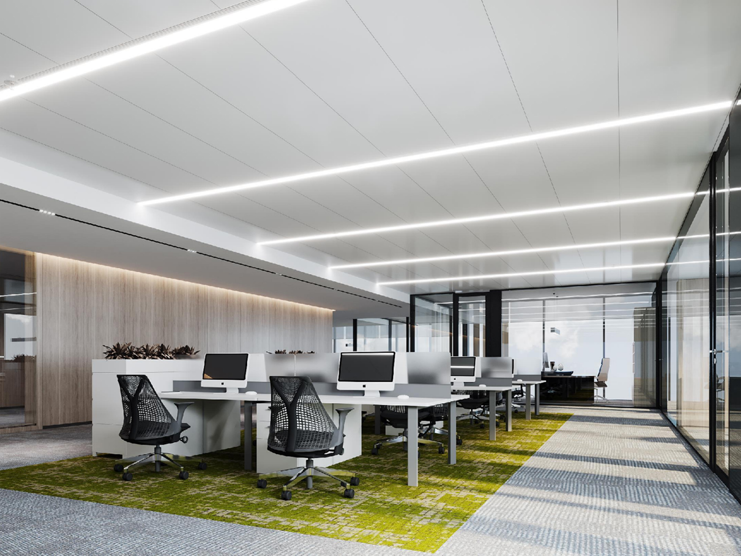 合肥祥源广场2000平方科技公司办公室装修案例(图3)