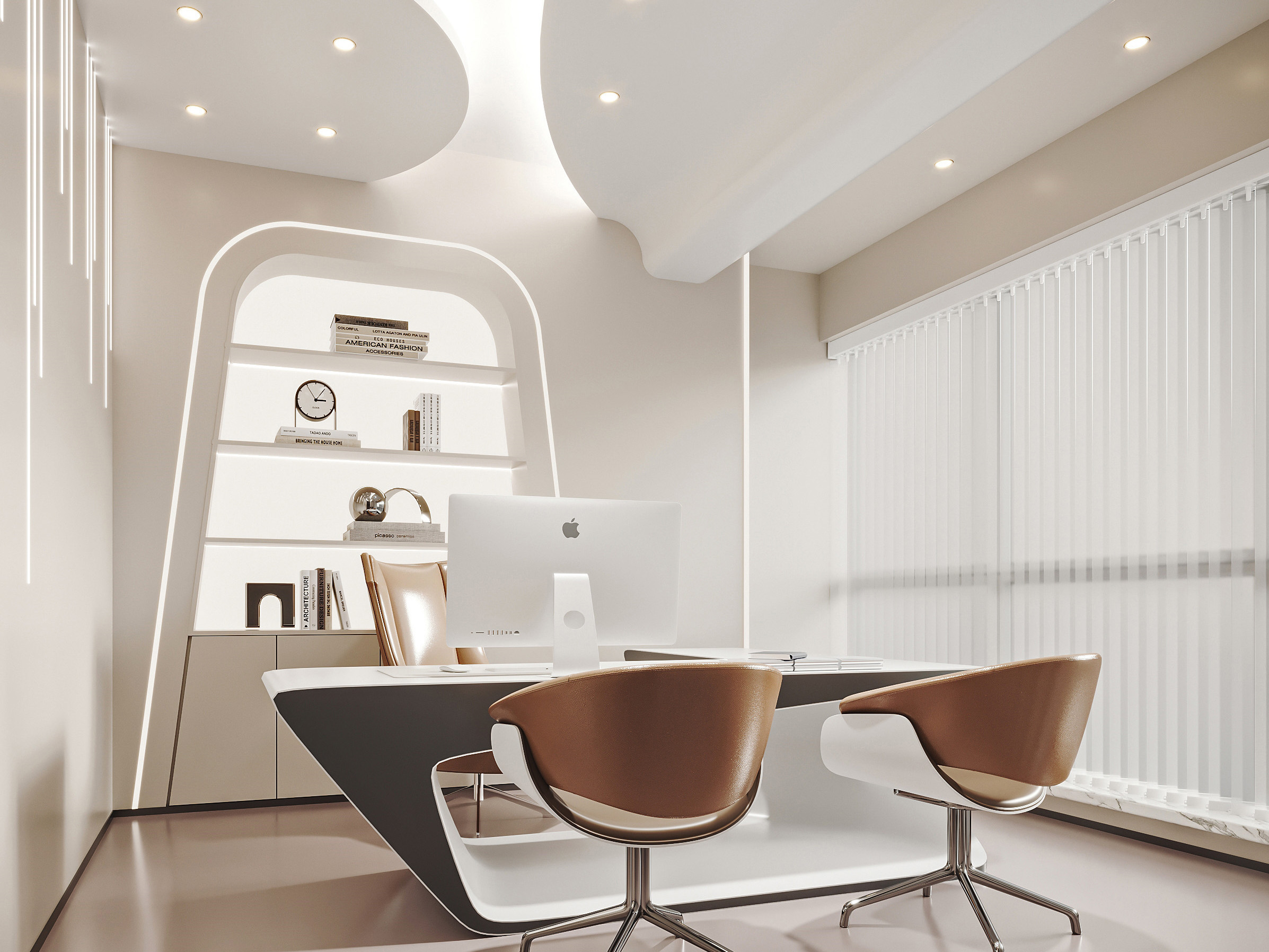 现代轻奢500㎡办公室装修设计案例(图3)