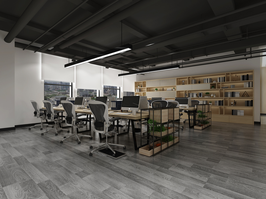 合肥瑶海区600平方工业风半山装饰办公室装修(图3)