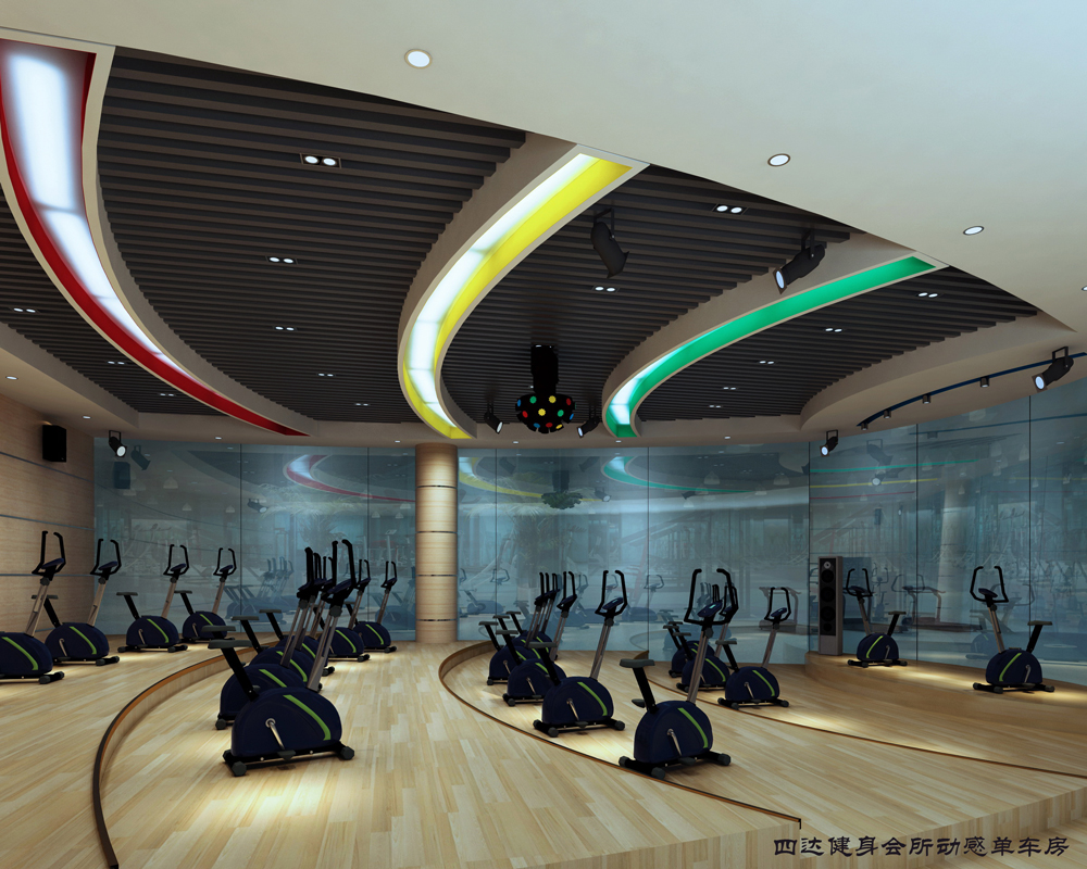 合肥市4000平方四达健身会所-健身房装修(图4)