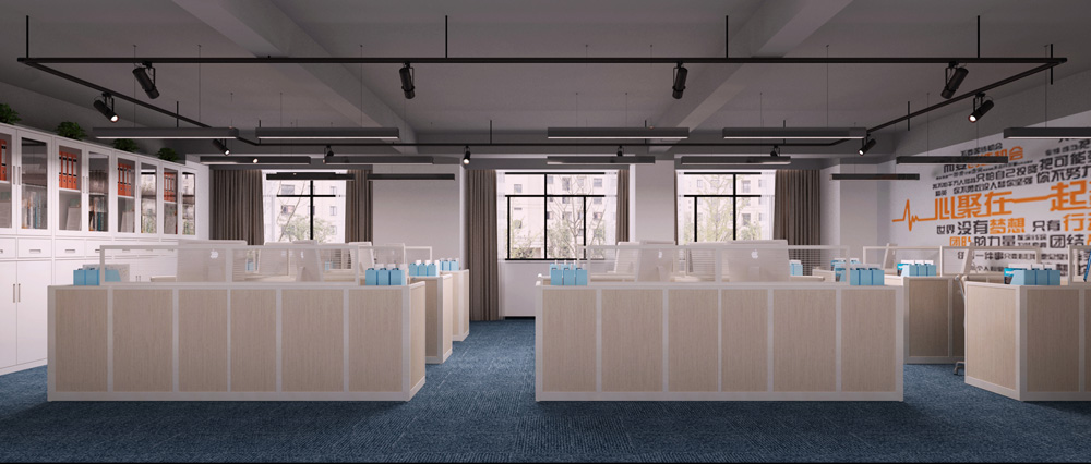 合肥5000平方华新智能停车设备办公楼装修设计项目(图5)